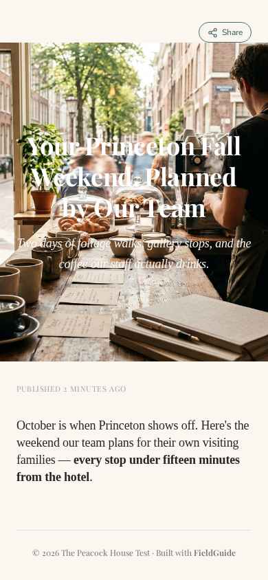 A property landing page